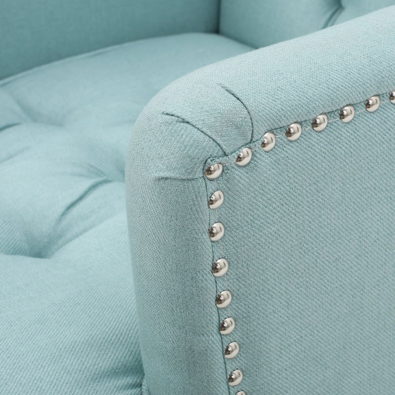 Harrison - Tufted Club Chair With Button Tufted Back And Birch Wood Legs - R&R Furniture Gallery (Fountain Valley, CA)