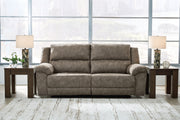 Laresview - 2 Seat Reclining Sofa - Fossil - R&R Furniture Gallery (Fountain Valley, CA)
