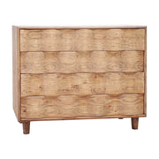 Uttermost Crawford Light Oak Accent Chest with light brown finish, showcasing sleek wood grain and modern storage design.