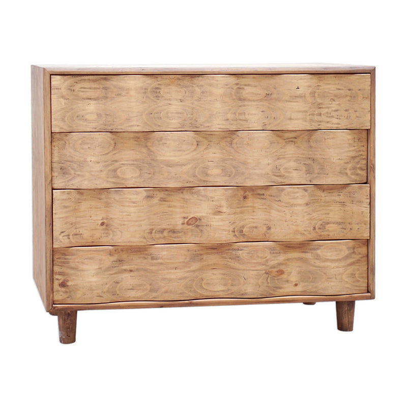 Uttermost Crawford Light Oak Accent Chest with light brown finish, showcasing sleek wood grain and modern storage design.