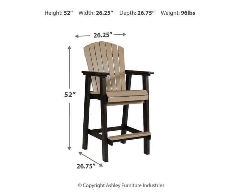 Fairen Trail - Tall Barstool (Set of 2) - Black / Driftwood - R&R Furniture Gallery (Fountain Valley, CA)