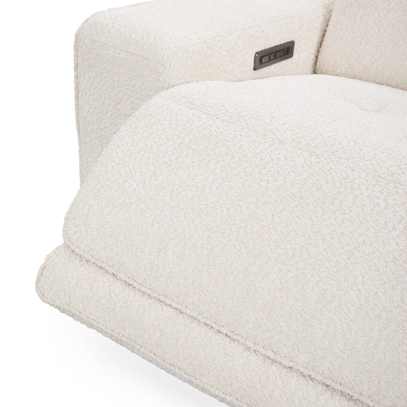 Darrow - Upholstered Power Recliner Sofa - Ivory - R&R Furniture Gallery (Fountain Valley, CA)