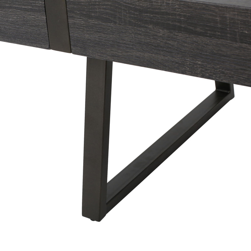Abitha - Coffee Table With Industrial Powder Coated Metal Legs - R&R Furniture Gallery (Fountain Valley, CA)