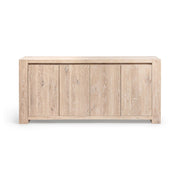 Classic Home Bristol 4-door buffet cabinet with wooden finish, featuring sleek handles and ample storage space.