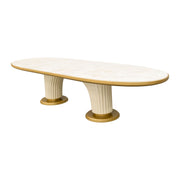 Scotts Square - Oval Dining Table - Light Champagne - R&R Furniture Gallery (Fountain Valley, CA)