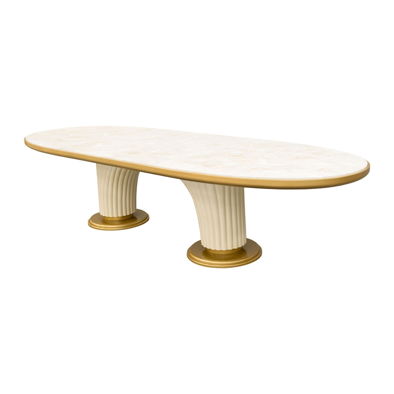 Scotts Square - Oval Dining Table - Light Champagne - R&R Furniture Gallery (Fountain Valley, CA)