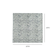 Set of four Crissy Cotton Canvas Printed Napkins by TOV Furniture with inked floral design on white fabric.