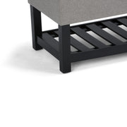 Saxon - Upholstered Transitional Storage Ottoman Bench - R&R Furniture Gallery (Fountain Valley, CA)