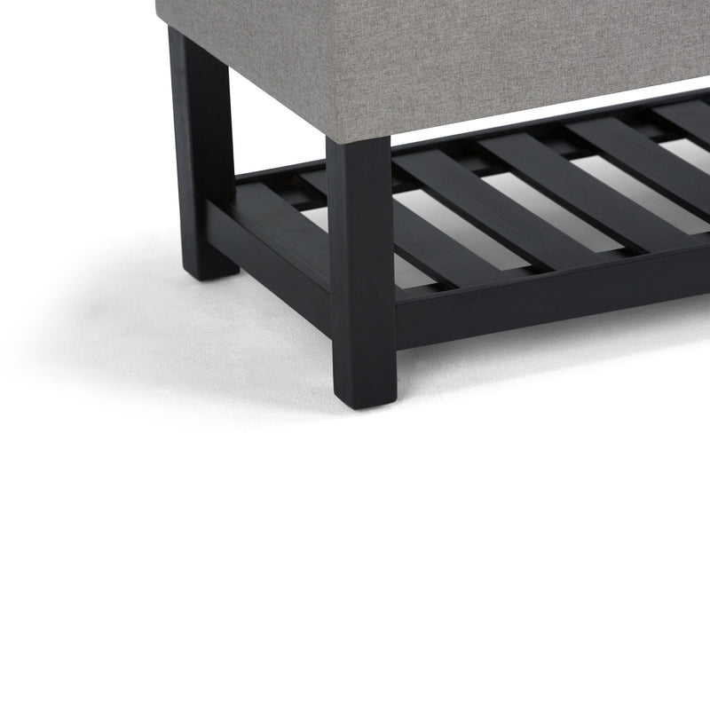 Saxon - Upholstered Transitional Storage Ottoman Bench - R&R Furniture Gallery (Fountain Valley, CA)