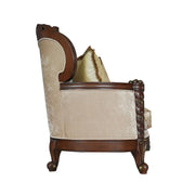 Devayne - Sofa With 6 Pillows (Same Lv01582) - Pattern Fabric & Dark Walnut - R&R Furniture Gallery (Fountain Valley, CA)