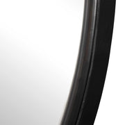Uttermost Dawsyn black round accent mirror with sleek modern frame, reflecting contemporary home decor style.