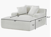 Cloudline - Oversized Chaise Lounge, Modern Comfy Couch With Full Foam Cushioning, Cozy Sleeper Sofabed - R&R Furniture Gallery (Fountain Valley, CA)