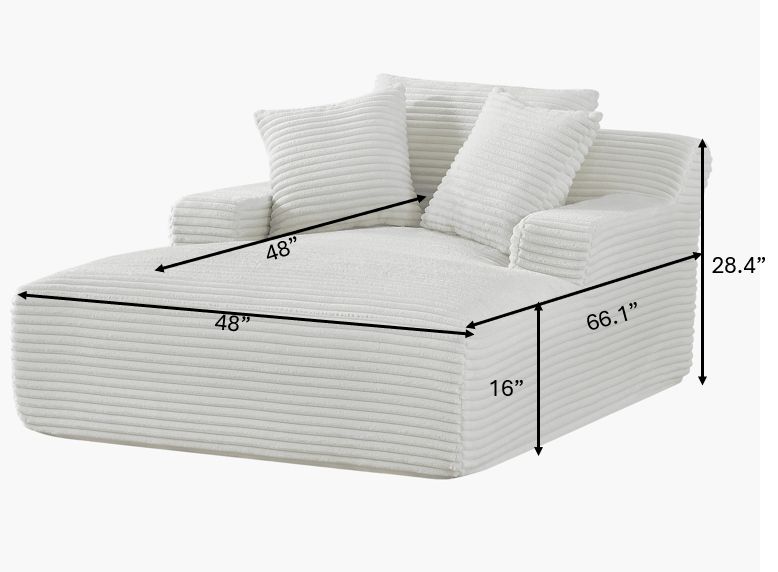 Cloudline - Oversized Chaise Lounge, Modern Comfy Couch With Full Foam Cushioning, Cozy Sleeper Sofabed - R&R Furniture Gallery (Fountain Valley, CA)