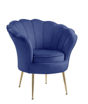 Angelina - Scalloped Back Barrel Accent Chair With Metal Legs - R&R Furniture Gallery (Fountain Valley, CA)
