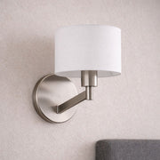 Nebula - Base Wall Lamp With Rotary Switch Shade - Brushed Nickel / Silver / White - R&R Furniture Gallery (Fountain Valley, CA)