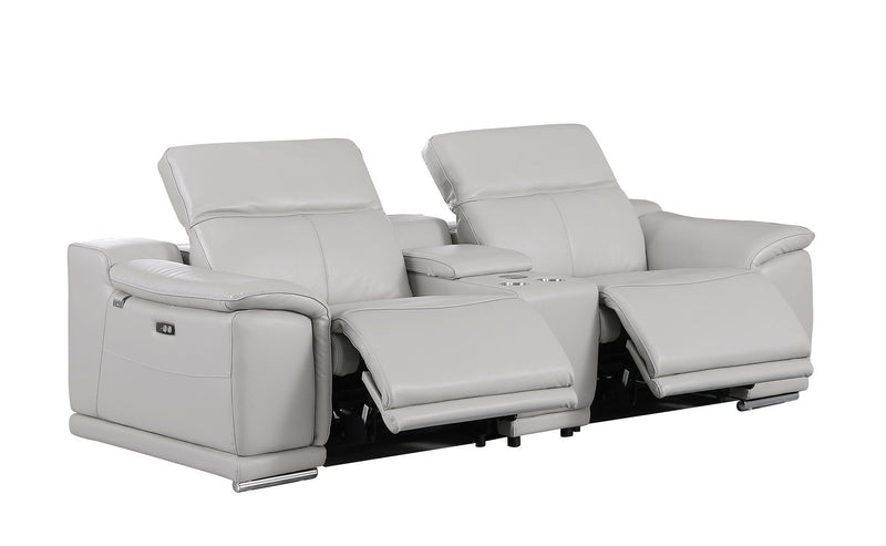 9762 - 7-Piece Modular Power Reclining Sofa, Loveseat And Chair Set With 6 Power Recliners In