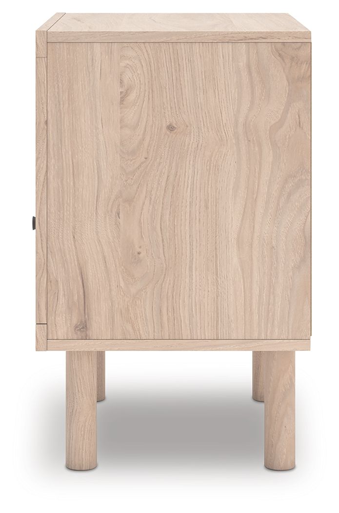 Arloster - One Drawer Night Stand - Tan - R&R Furniture Gallery (Fountain Valley, CA)