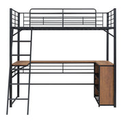 Loft Bed & 3 Layers Of Shelves And L-Shaped Desk - R&R Furniture Gallery (Fountain Valley, CA)