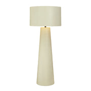 Cream Yala Papier Mache Floor Lamp by TOV Furniture with a textured, rounded base and tall, slender design for modern lighting.