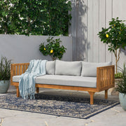 Claremont - 3 Seater Daybed Teak Acacia Wood Water Resistant Cushions - R&R Furniture Gallery (Fountain Valley, CA)
