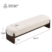 Noble House Loop Yarn Ottoman bench ottoman with a woven loop yarn design, serving as stylish seating or footrest in living spaces.