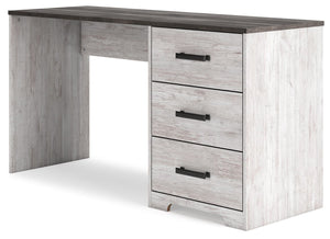 Shawburn - Home Office Desk - White / Dark Charcoal Gray - R&R Furniture Gallery (Fountain Valley, CA)
