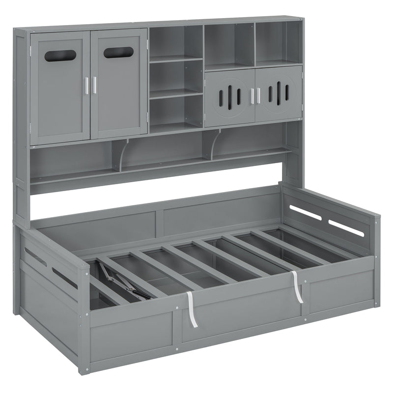 Daybed With All-In-One Cabinet And Shelf - R&R Furniture Gallery (Fountain Valley, CA)