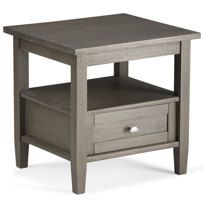 Handcrafted Warm Shaker coffee table by Simpli-Home with a natural wood finish and sturdy rectangular design.