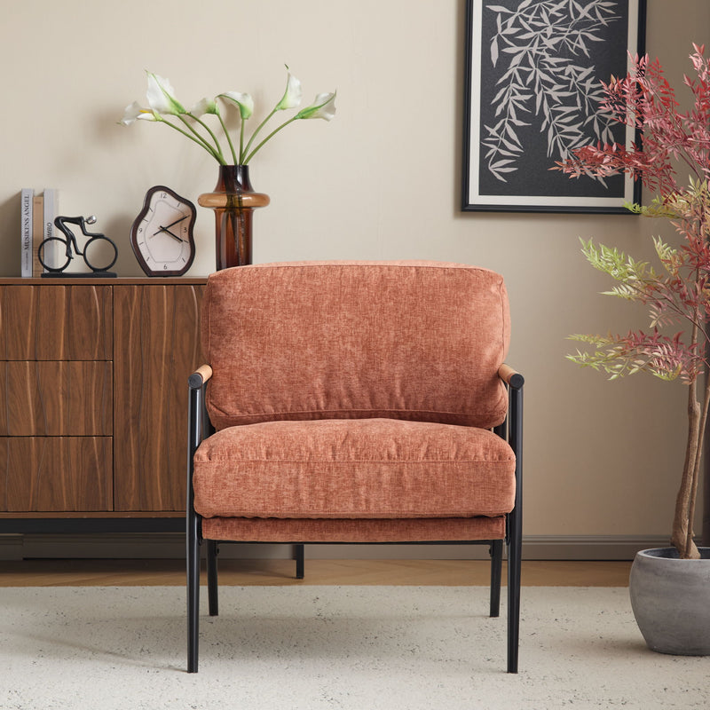 Modern Accent Chair With Cushions, Cozy Seating