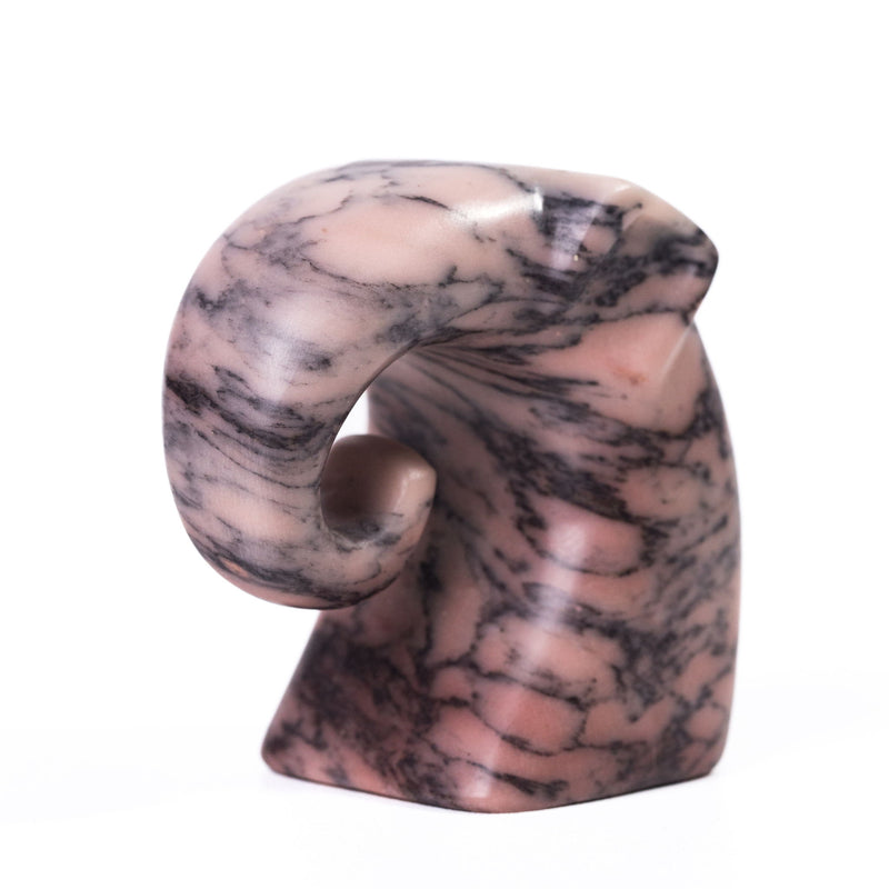 Marble Elephant Statue - Pink Green - R&R Furniture Gallery (Fountain Valley, CA)