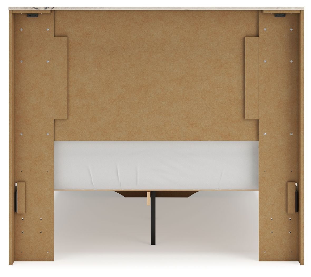 Signature Design by Ashley Lawroy Panel Bed with Storage, showcasing a modern wooden bed frame with built-in storage drawers.