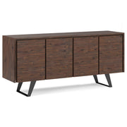 Lowry - Large 4 Door Sideboard Buffet - Distressed Charcoal Brown - R&R Furniture Gallery (Fountain Valley, CA)