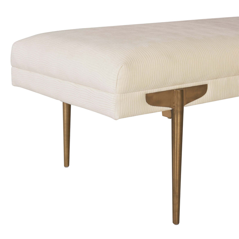 Brno - Waived Velvet Bench - R&R Furniture Gallery (Fountain Valley, CA)