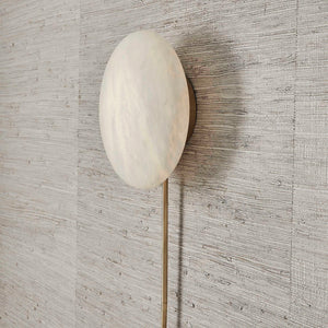 New Moon - Sconce - White / Bright Brass