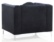 Contemporary sloped arm chair by Glory Furniture with plush upholstery and modern design, shown in a neutral color.