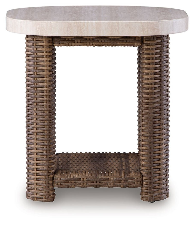 Dolan Creek - Square End Table - Beige / Brown - R&R Furniture Gallery (Fountain Valley, CA)