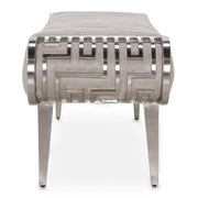 Roxbury Park - Tufted Bench - Stainless Steel - R&R Furniture Gallery (Fountain Valley, CA)