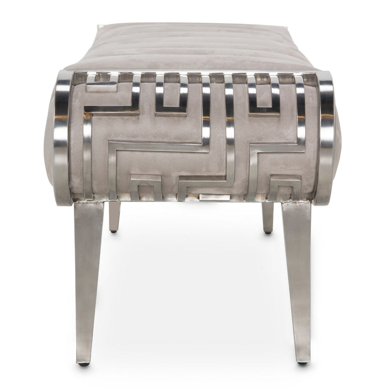 Roxbury Park - Tufted Bench - Stainless Steel - R&R Furniture Gallery (Fountain Valley, CA)