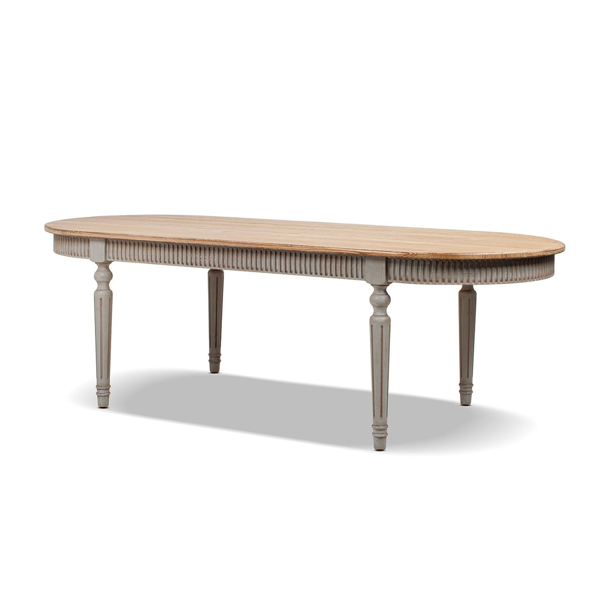 Colette - Oval Dining Table - Blue / Gray