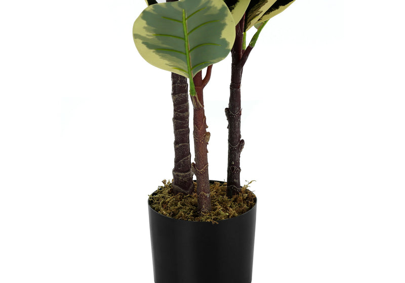 47" Tall, Artificial Plant, Oak Tree, Indoor, Faux, Fake, Floor, Greenery, Potted, Real Touch, Decorative - Green / Black - R&R Furniture Gallery (Fountain Valley, CA)
