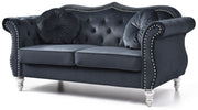 Glory Furniture stylish flared arm stationary loveseat with plush cushions and modern design, ideal for cozy living room seating.