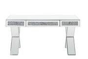 Noralie - 32" Writing Desk - Mirrored & Faux Diamonds - R&R Furniture Gallery (Fountain Valley, CA)