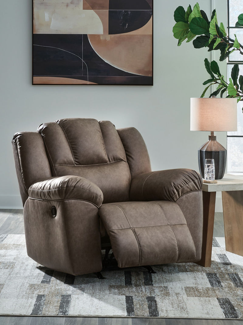 Lowilla - Rocker Recliner - Driftwood - R&R Furniture Gallery (Fountain Valley, CA)