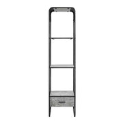 Raziela - TV Stand Side Pier - Concrete Gray & Black - R&R Furniture Gallery (Fountain Valley, CA)