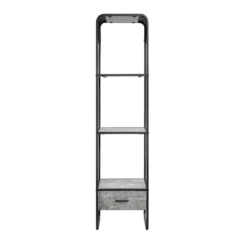 Raziela - TV Stand Side Pier - Concrete Gray & Black - R&R Furniture Gallery (Fountain Valley, CA)