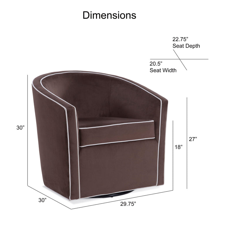 Kendall - Swivel Chair With Barrel Back Design - R&R Furniture Gallery (Fountain Valley, CA)