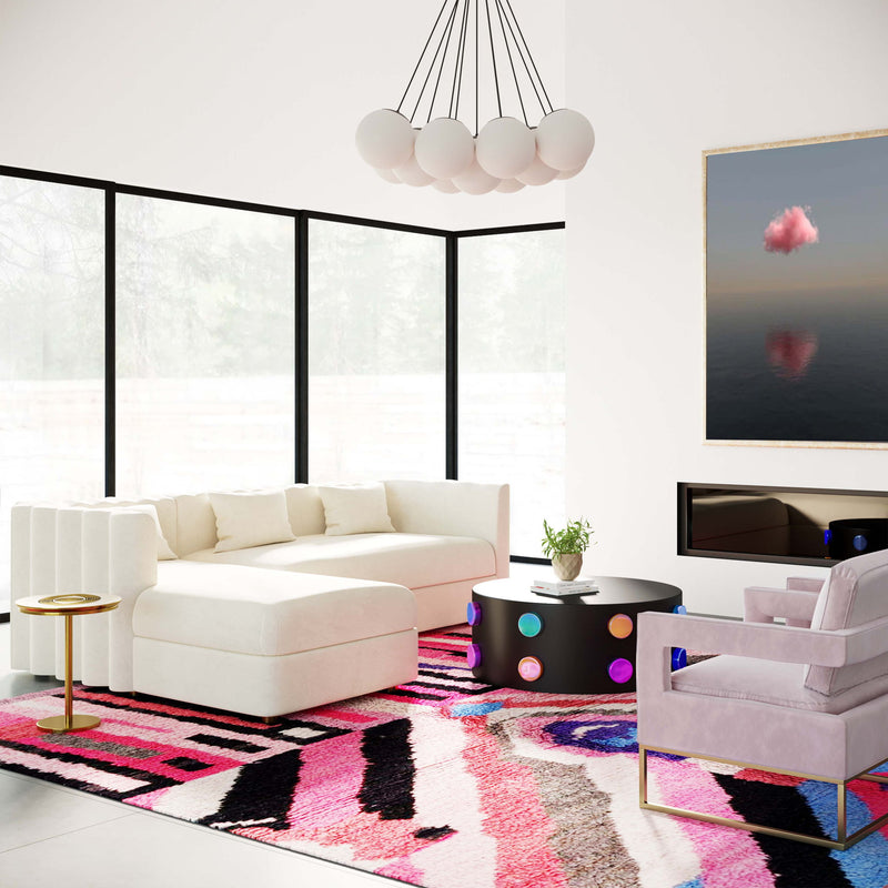 Callie - Velvet Sectional - LAF - R&R Furniture Gallery (Fountain Valley, CA)
