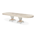 St. Charles - Double Pedestal Dining Table - Dove Gray - R&R Furniture Gallery (Fountain Valley, CA)