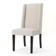 Modern Wingback Dining Chair (Set of 2) With Upholstered - Ivory - R&R Furniture Gallery (Fountain Valley, CA)