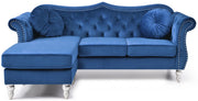 Glory Furniture Hollywood stationary sofa chaise with plush cushions and modern design, perfect for living room relaxation.